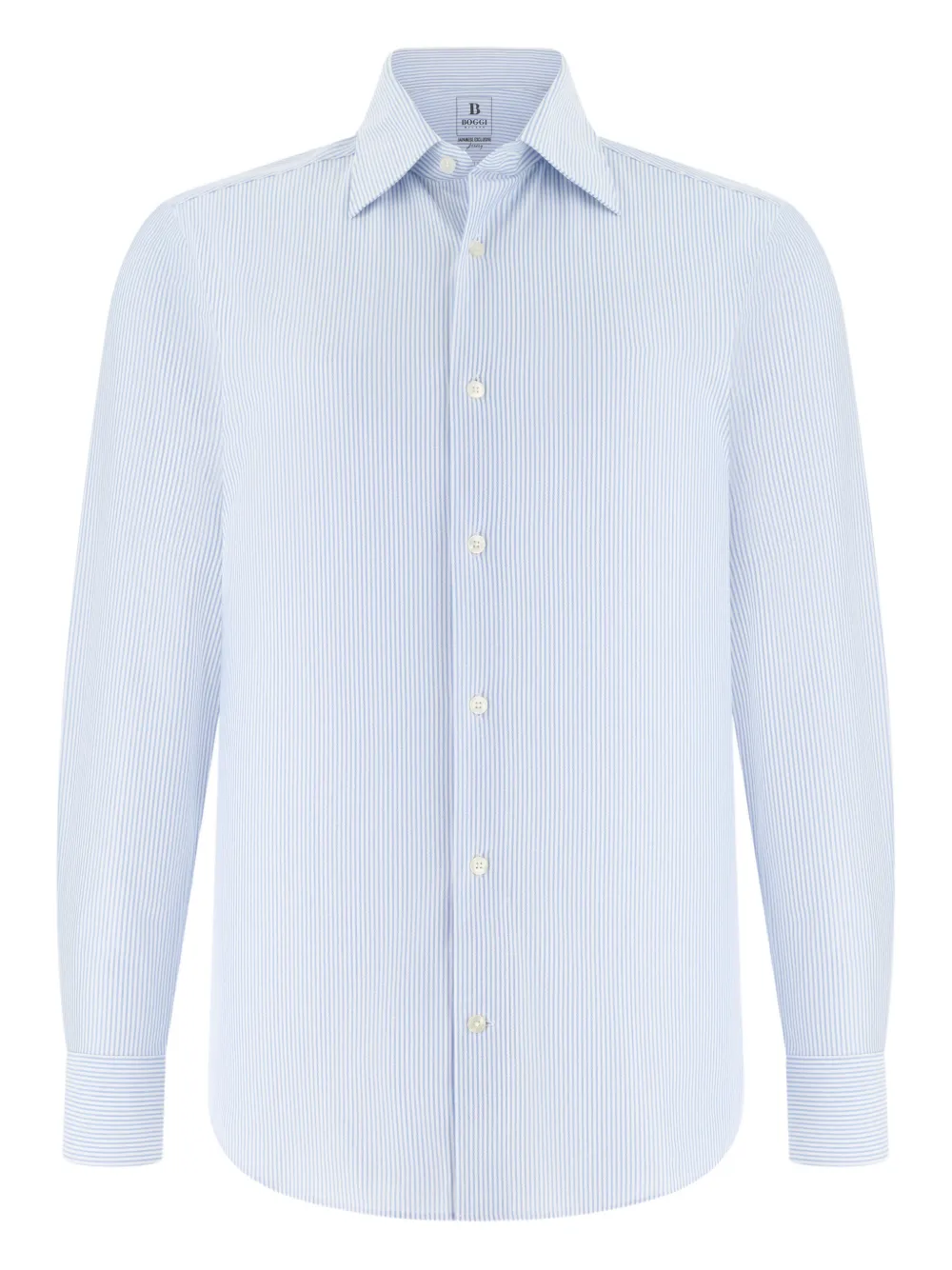 Boggi Milano striped collar shirt - Bianco