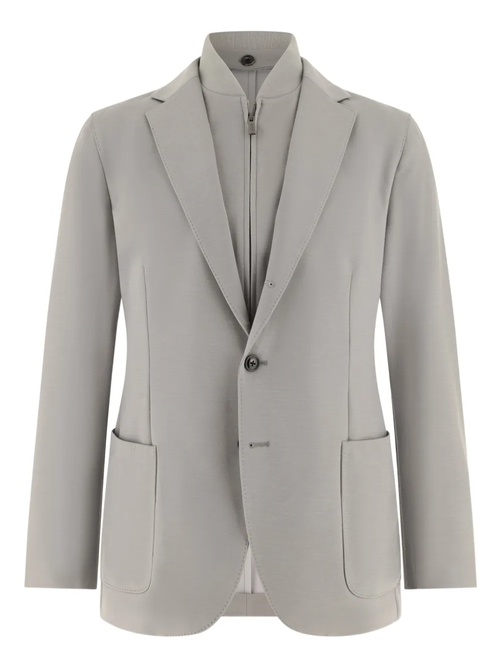 Boggi Milano detachable gilet patch-pocket jacket - Grigio