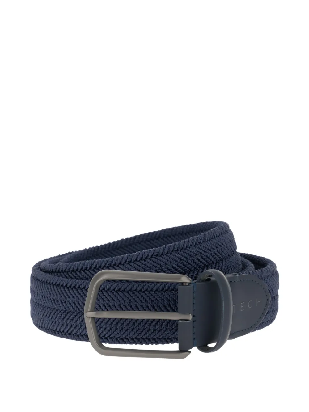 Boggi Milano woven rubberised leather belt - Blu