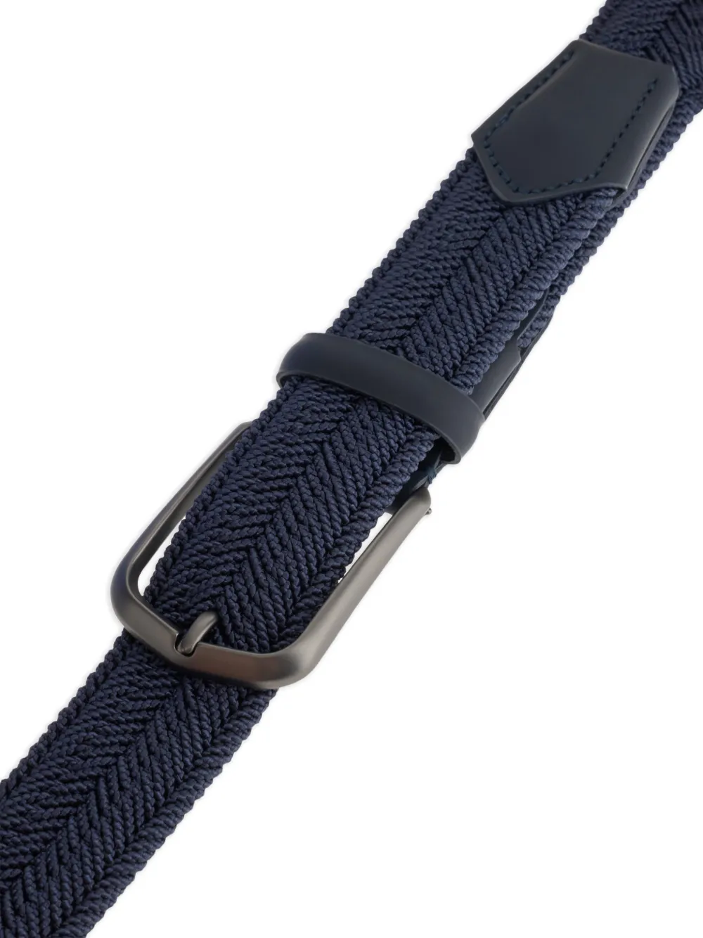 Boggi Milano Geweven rubberen leren riem - Blauw