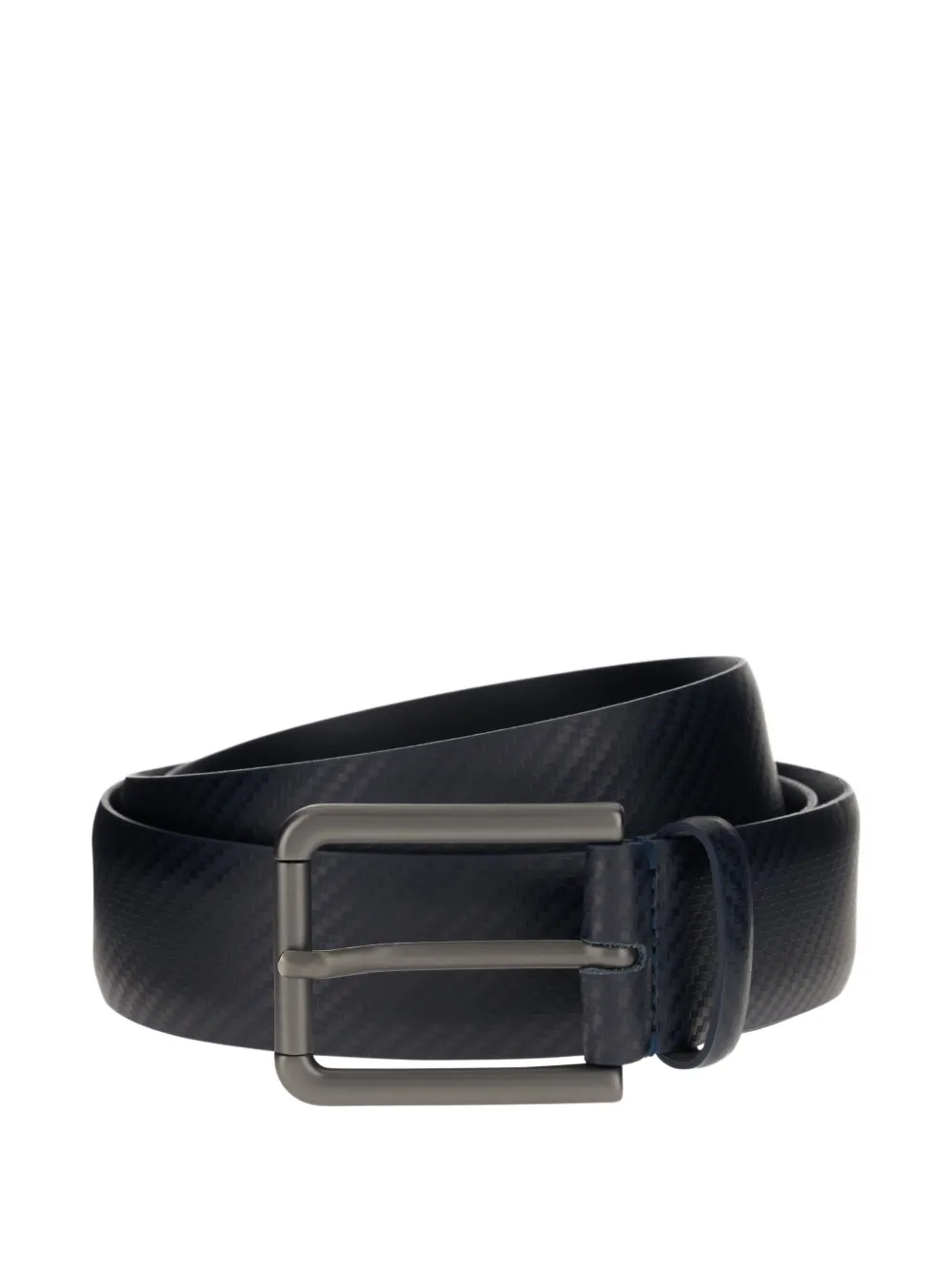 Boggi Milano printed leather belt - Blu