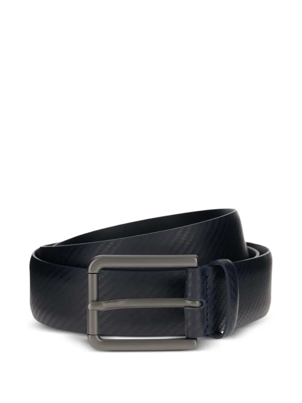 Boggi Milano printed leather belt - Blu