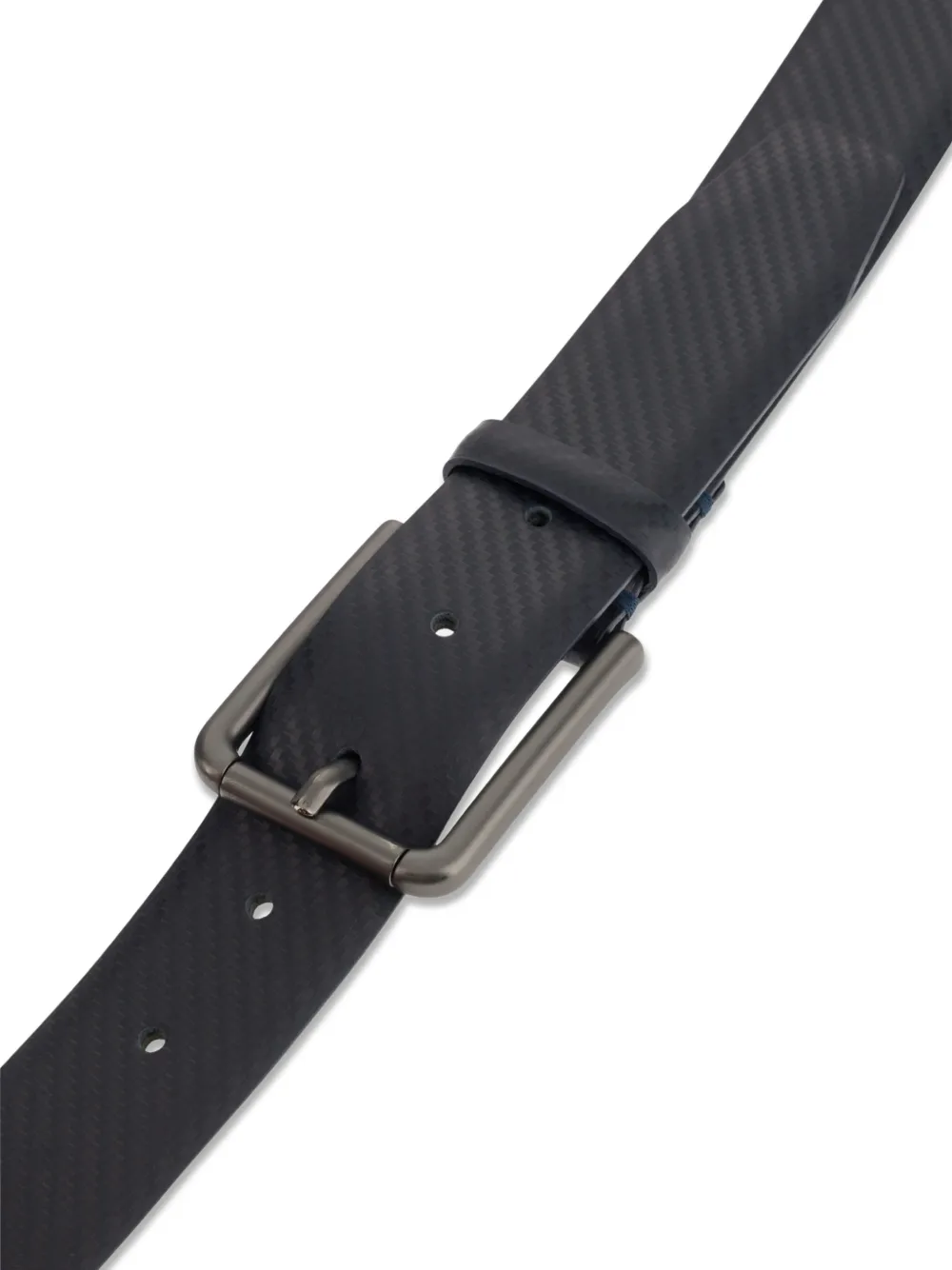 Boggi Milano Leren riem met print - Blauw