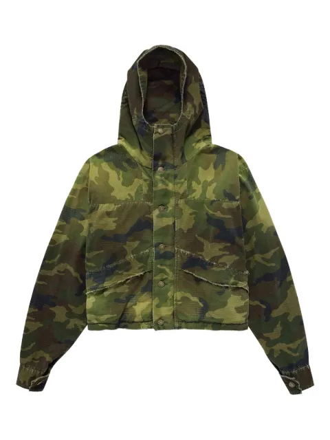 424 parka corta con estampado militar