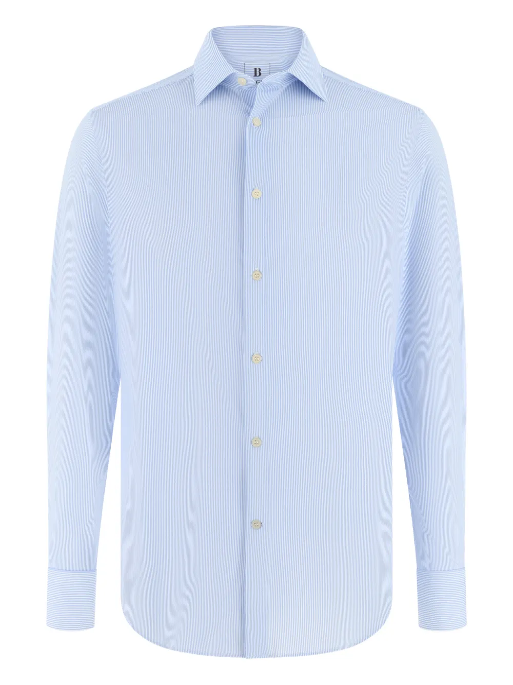 Boggi Milano striped tokyo collar shirt - Blu