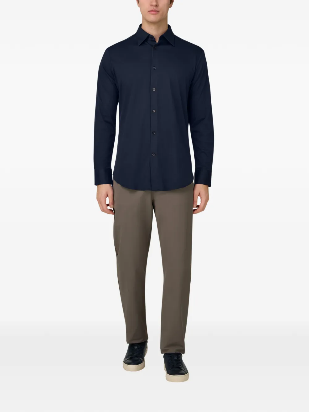 Boggi Milano New York poloshirt met kraag - Blauw