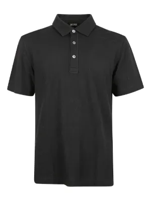 トップス TOMFORD short sleeve polo shirts Short-sleeved cotton polo shirt in black - Tom Ford | Mytheresa