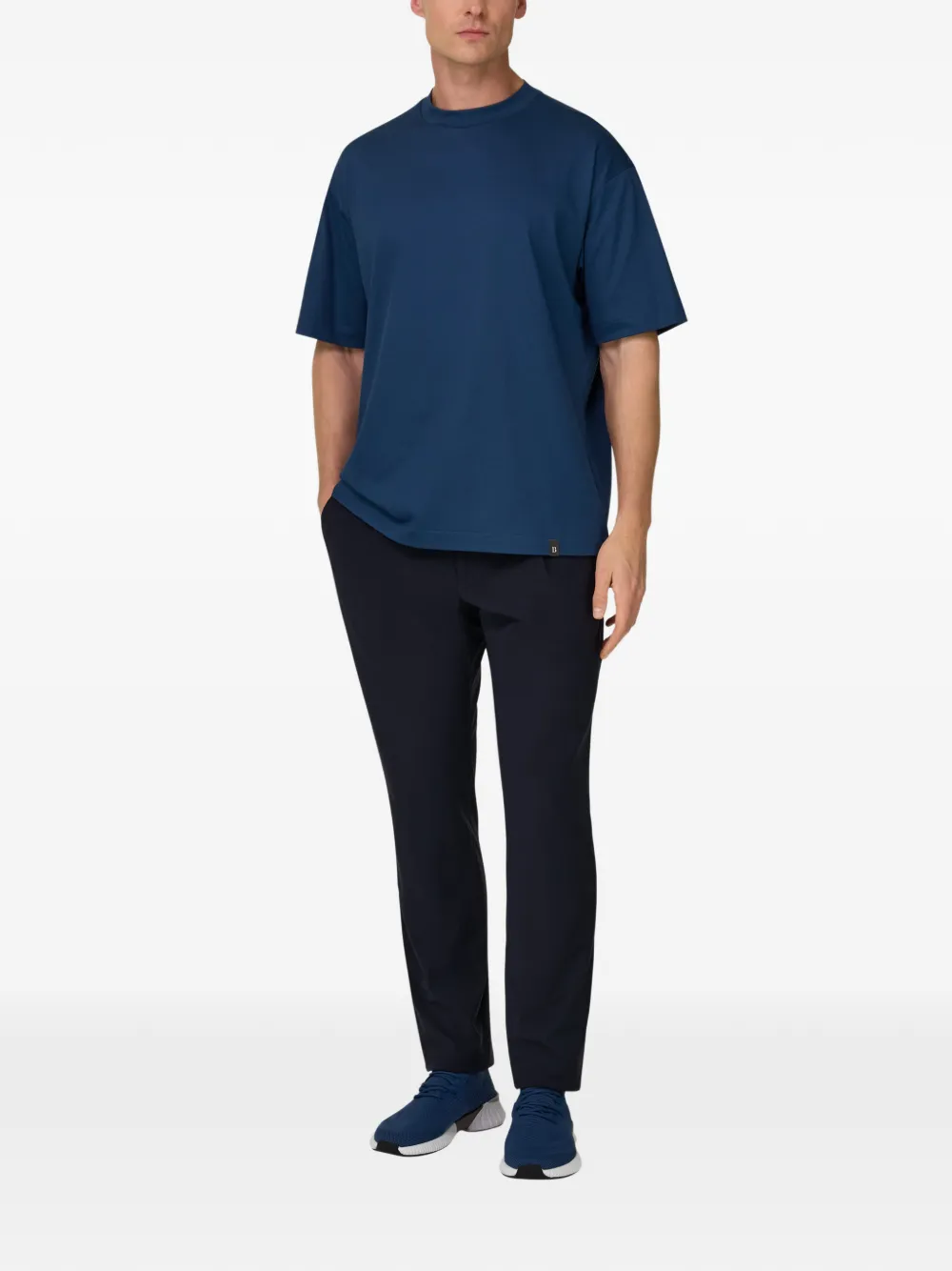 Boggi Milano Stretch pantalon met rits - Blauw