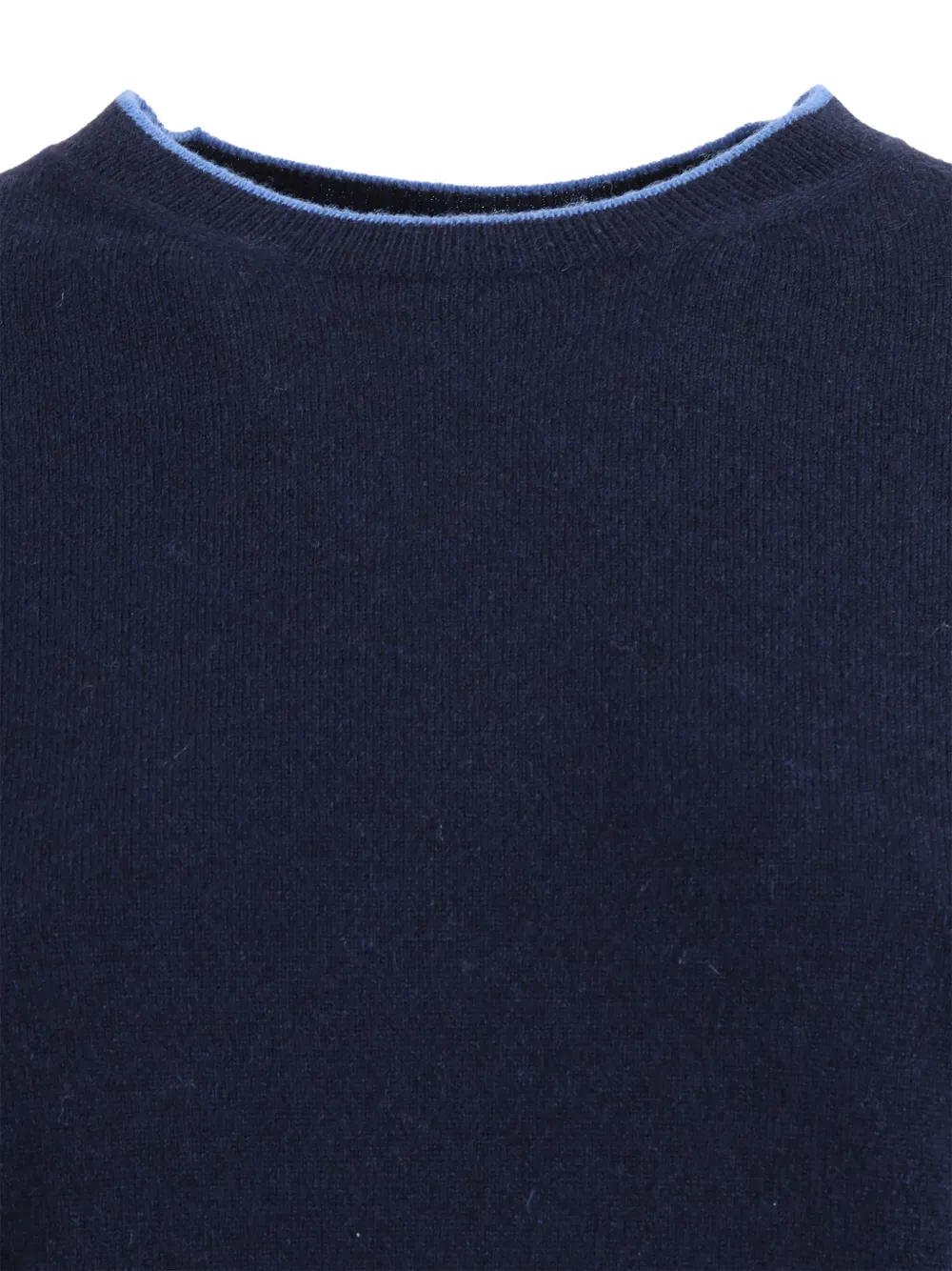  Kangra Contrast-trim Crew-neck Sweater - Blue 