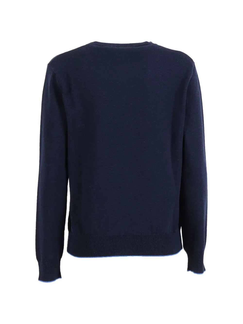  Kangra Contrast-trim Crew-neck Sweater - Blue 