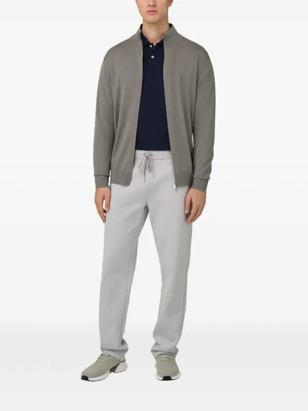 Boggi Milano Cardigan Com Zíper | Cinza | FARFETCH BR