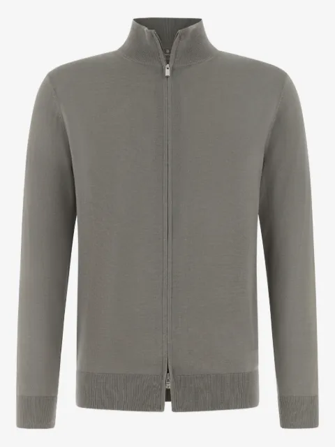 Boggi Milano full-zip jumper in superfine wool