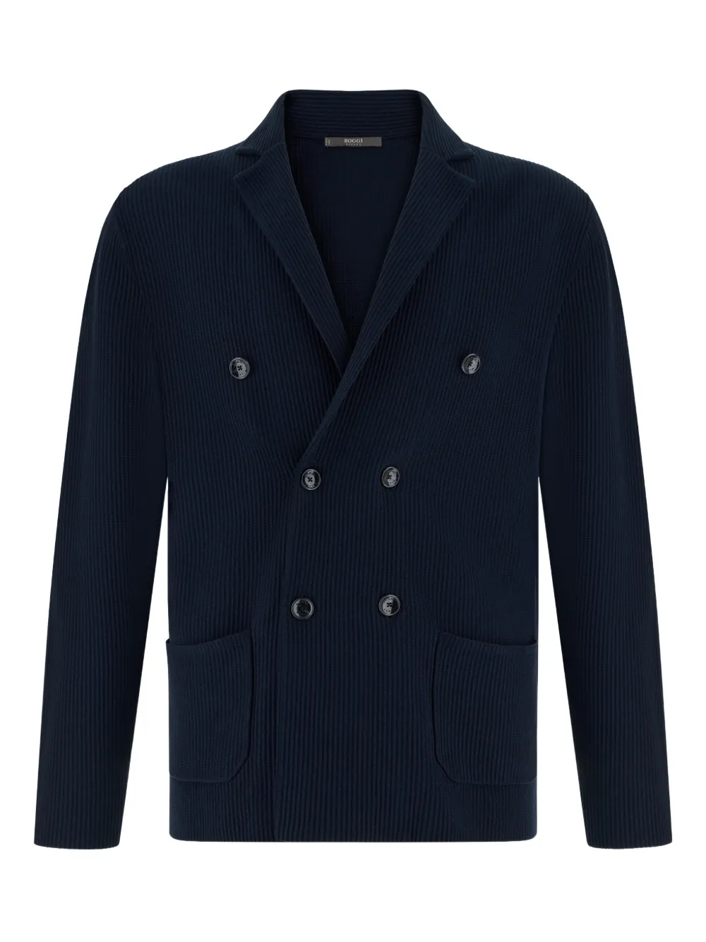 Boggi Milano double-breasted knitted jacket - Blu