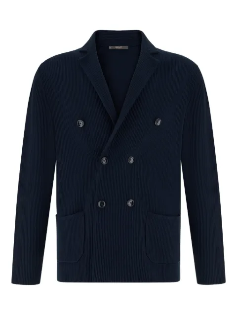 Boggi Milano double-breasted knitted jacket
