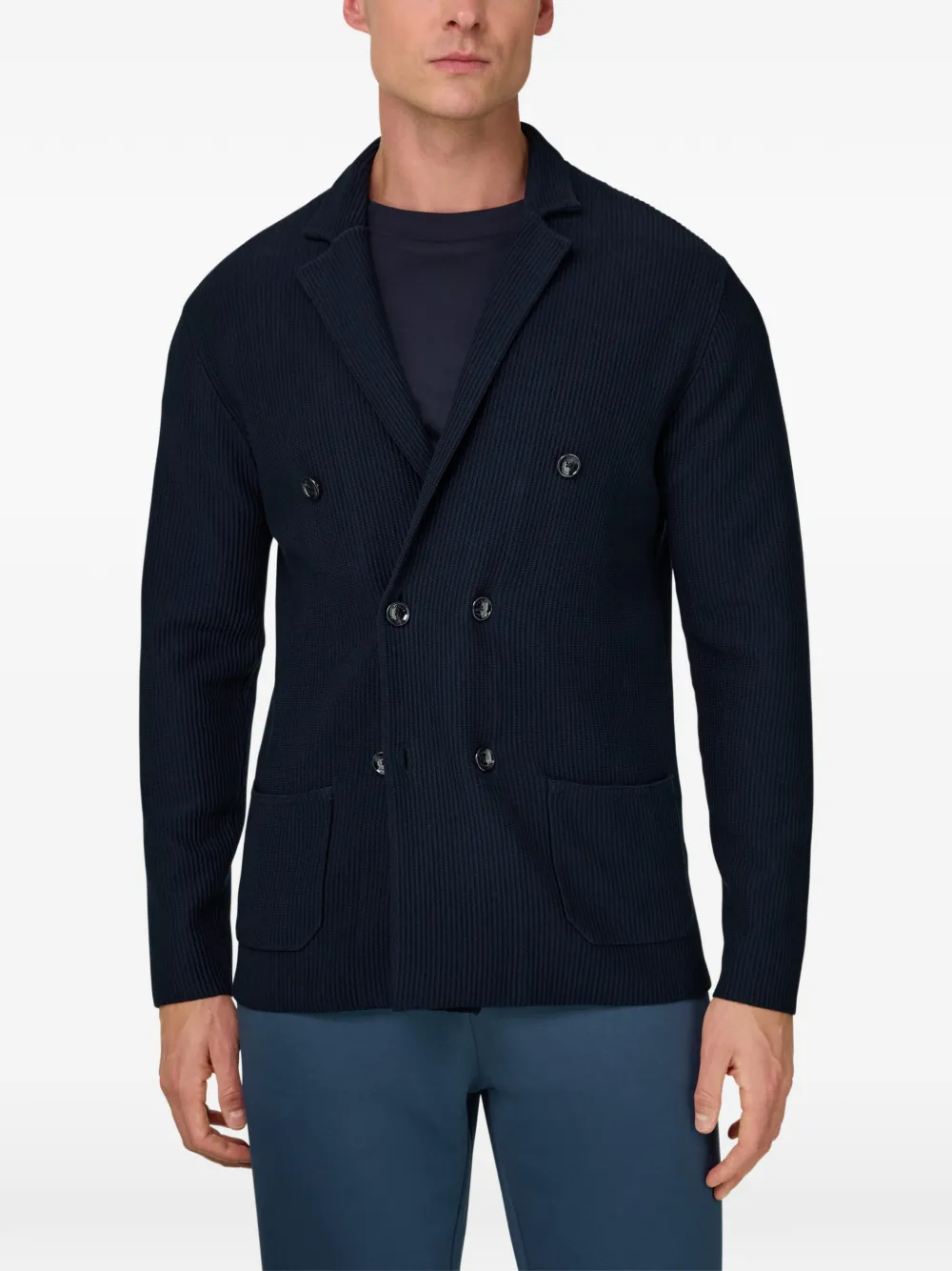 Double-Breasted Knitted Jacket