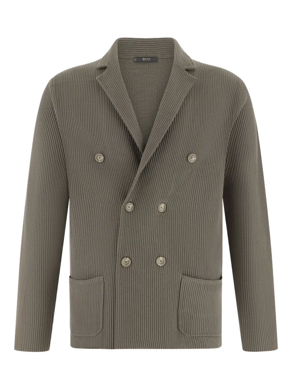 Boggi Milano double-breasted knitted jacket - Grigio