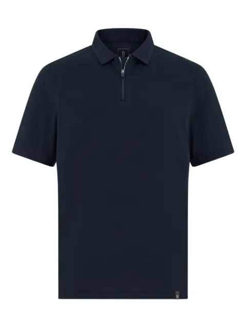 Boggi Milano piqué zip polo shirt