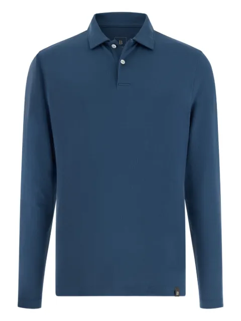 Boggi Milano appliquéd pique polo shirt