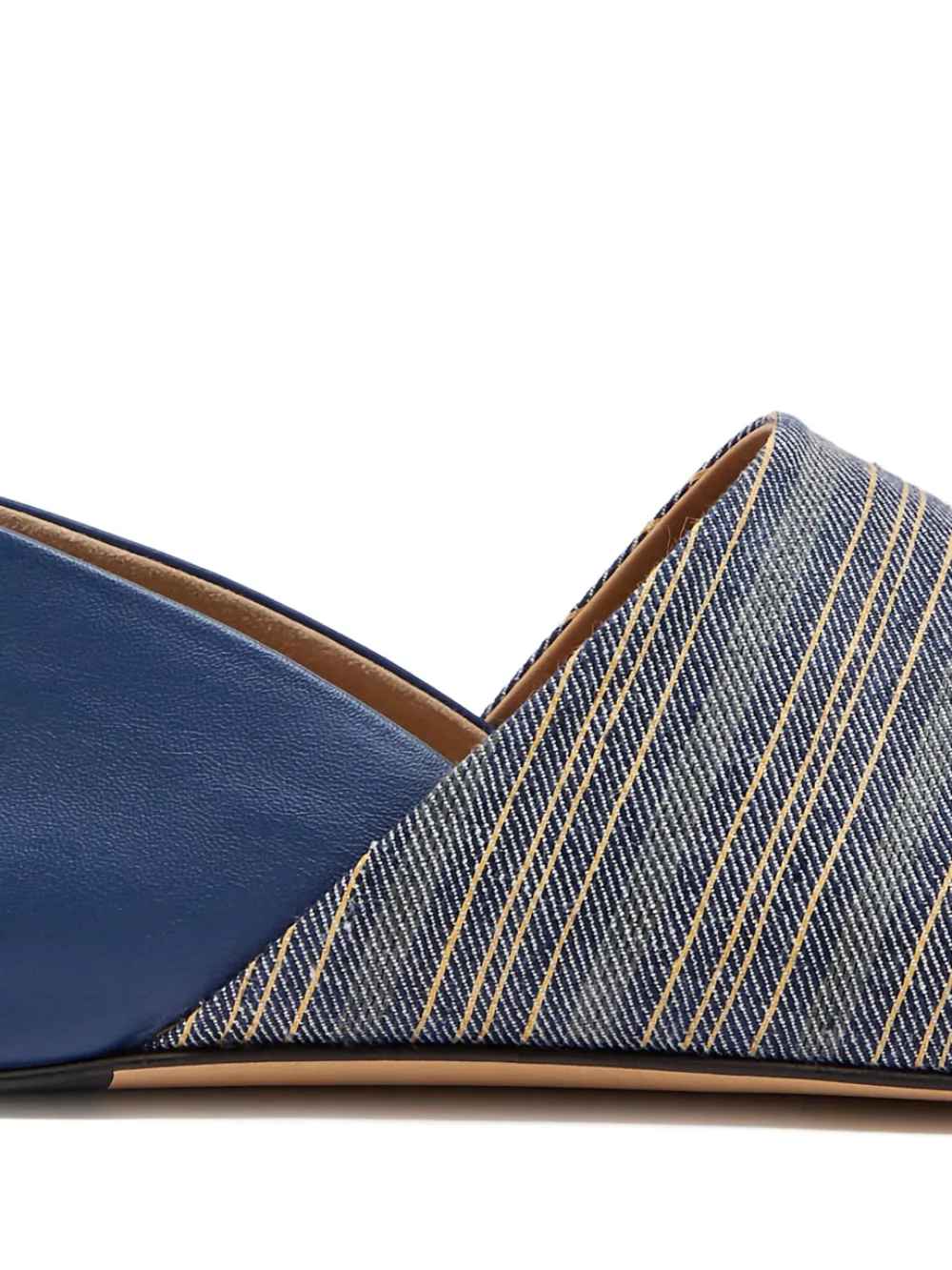 JW Anderson Gondola gestreepte slippers - Blauw