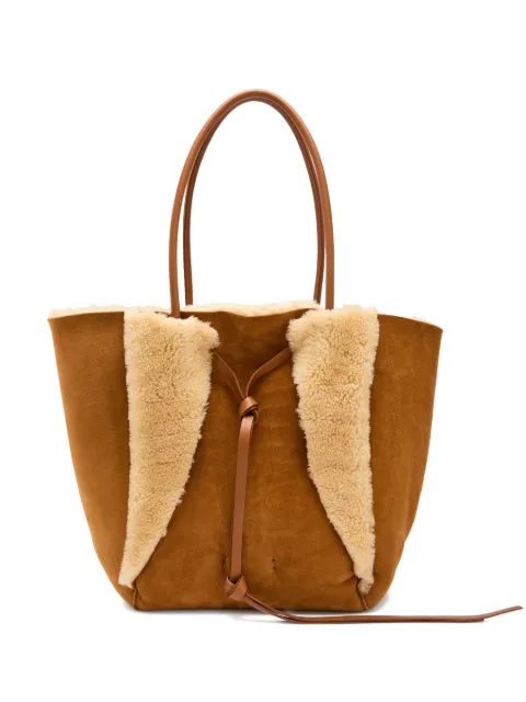 Gabriela Hearst Marija shearling drawstring tote bag