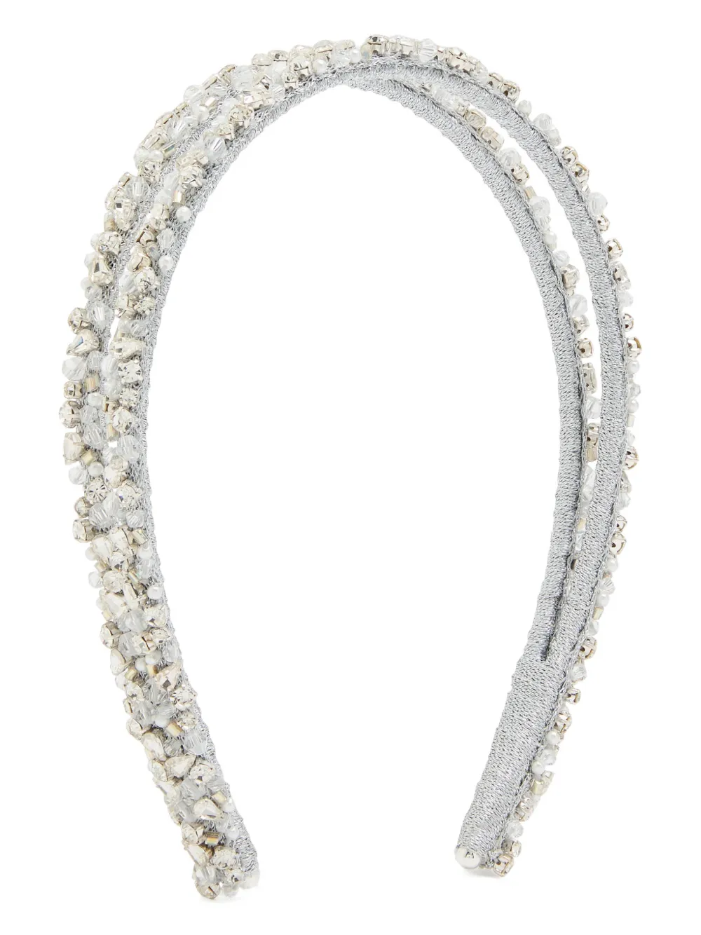 Jennifer Behr Leonora beaded embellished headband - Silber