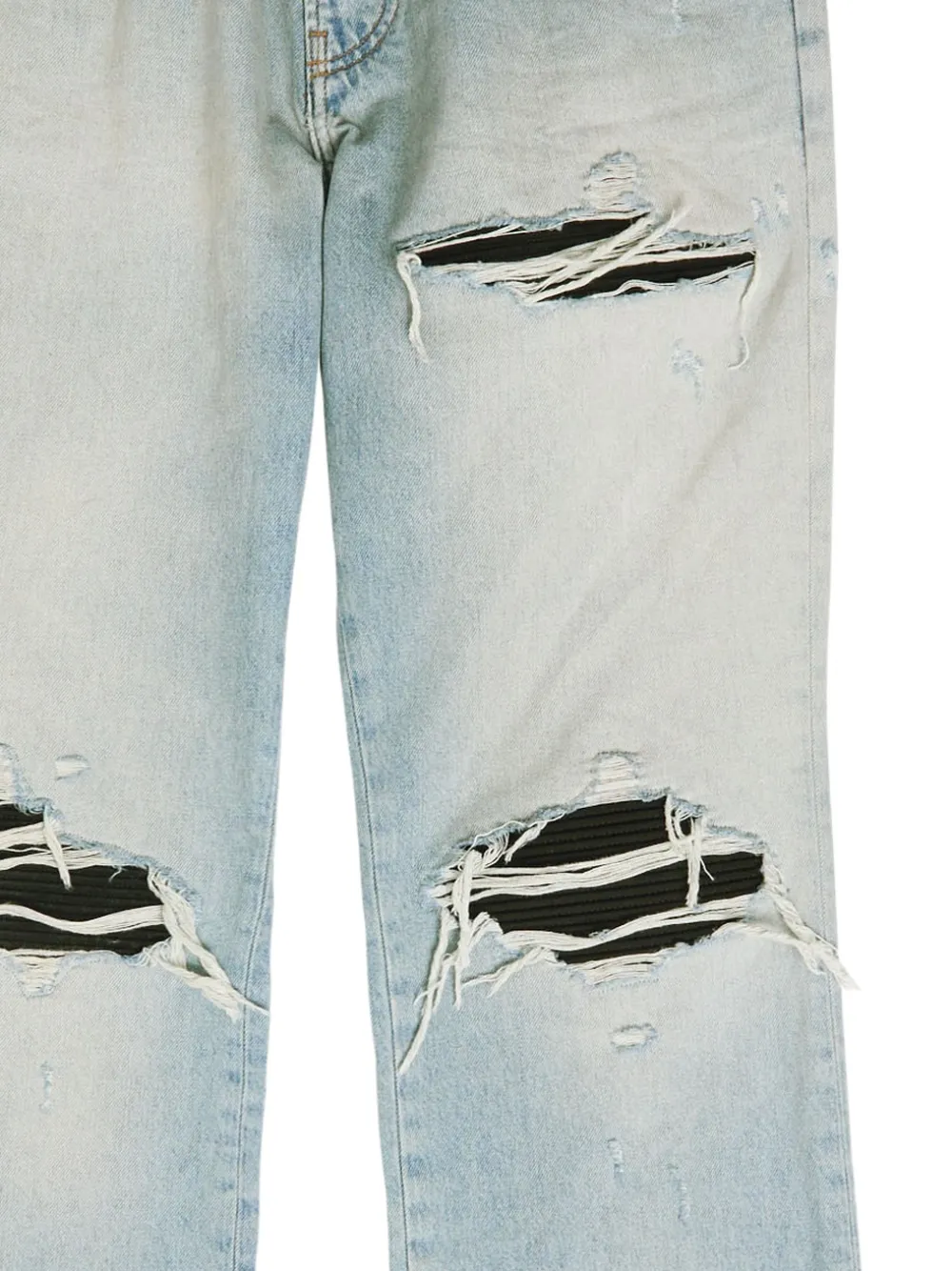 AMIRI MX1 gerafelde straight jeans - Blauw