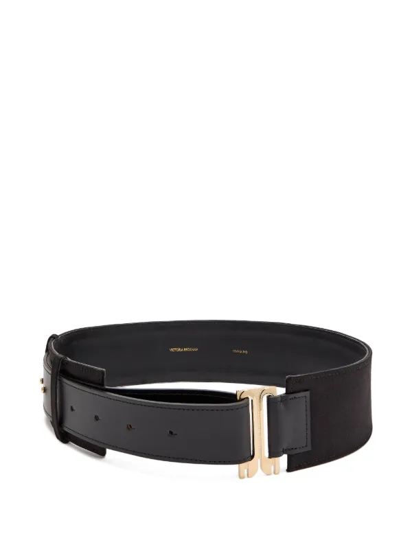 Victoria Beckham Logo-buckle Belt in Black