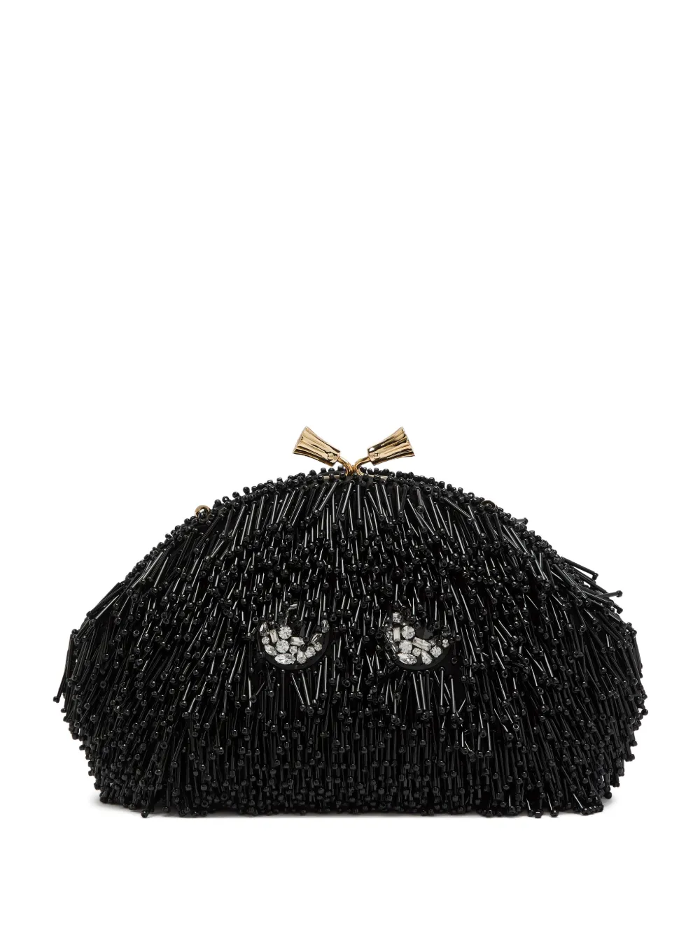 Anya Hindmarch Eyes embellished clutch bag - Nero
