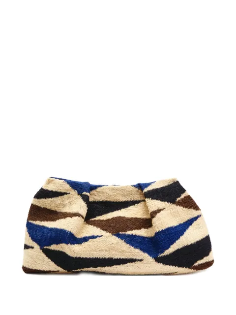 Sensi Studio Sisal patterned clutch bag