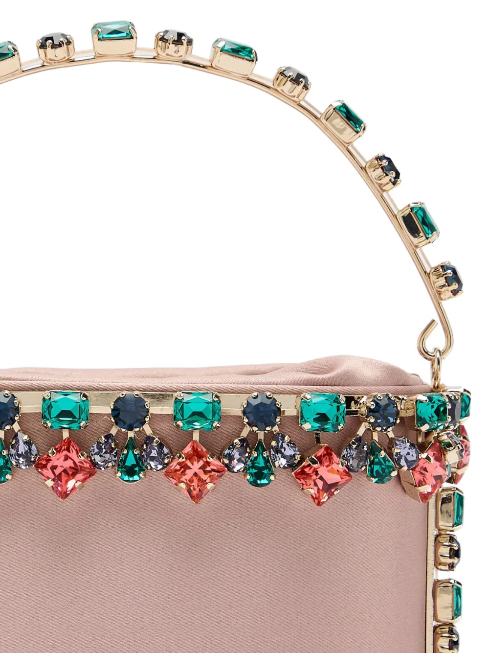 Rosantica Kleine Holli Buganville shopper verfraaid met kristallen - Roze