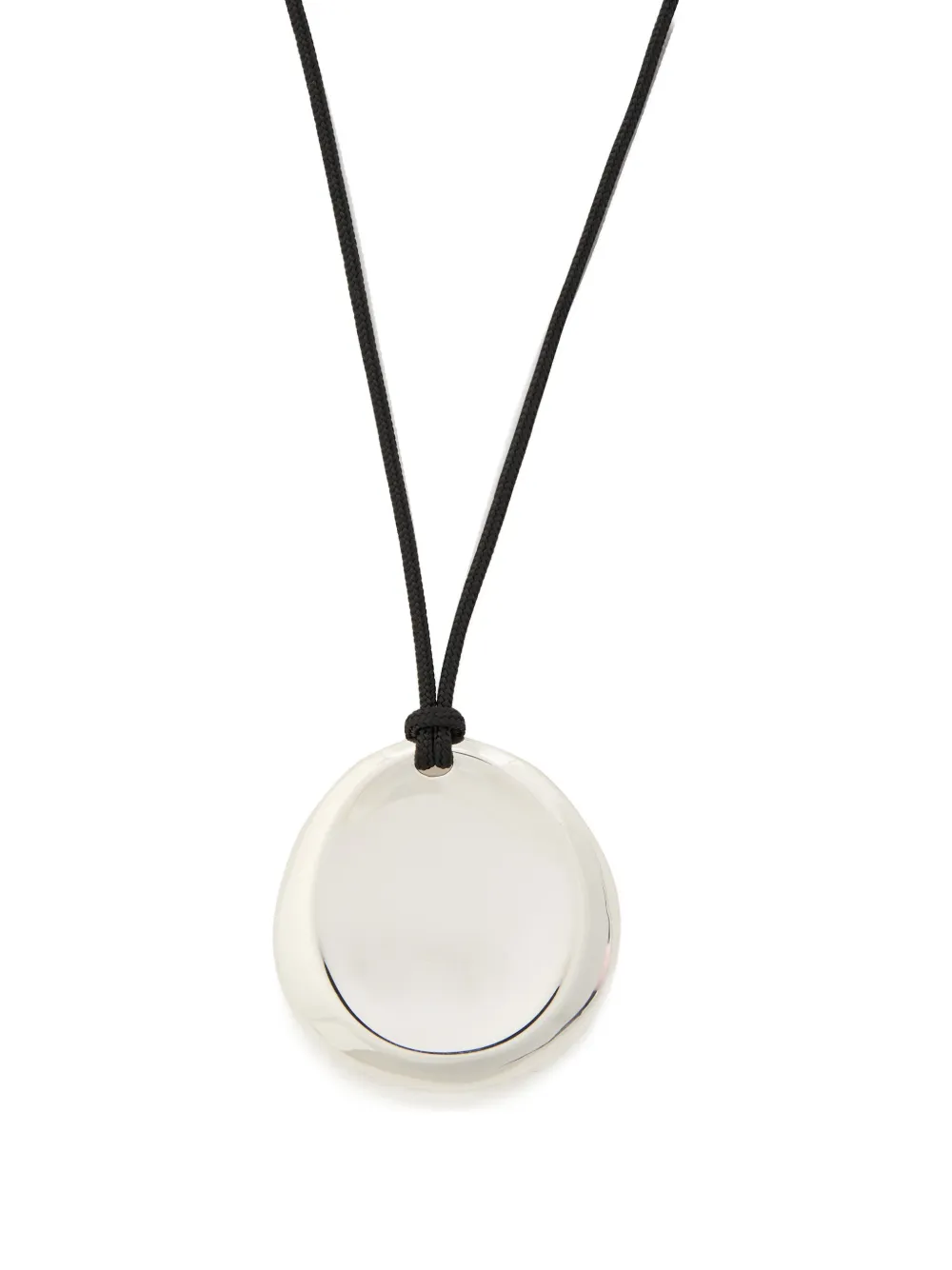 Nina Ricci Round Pendant Necklace In White