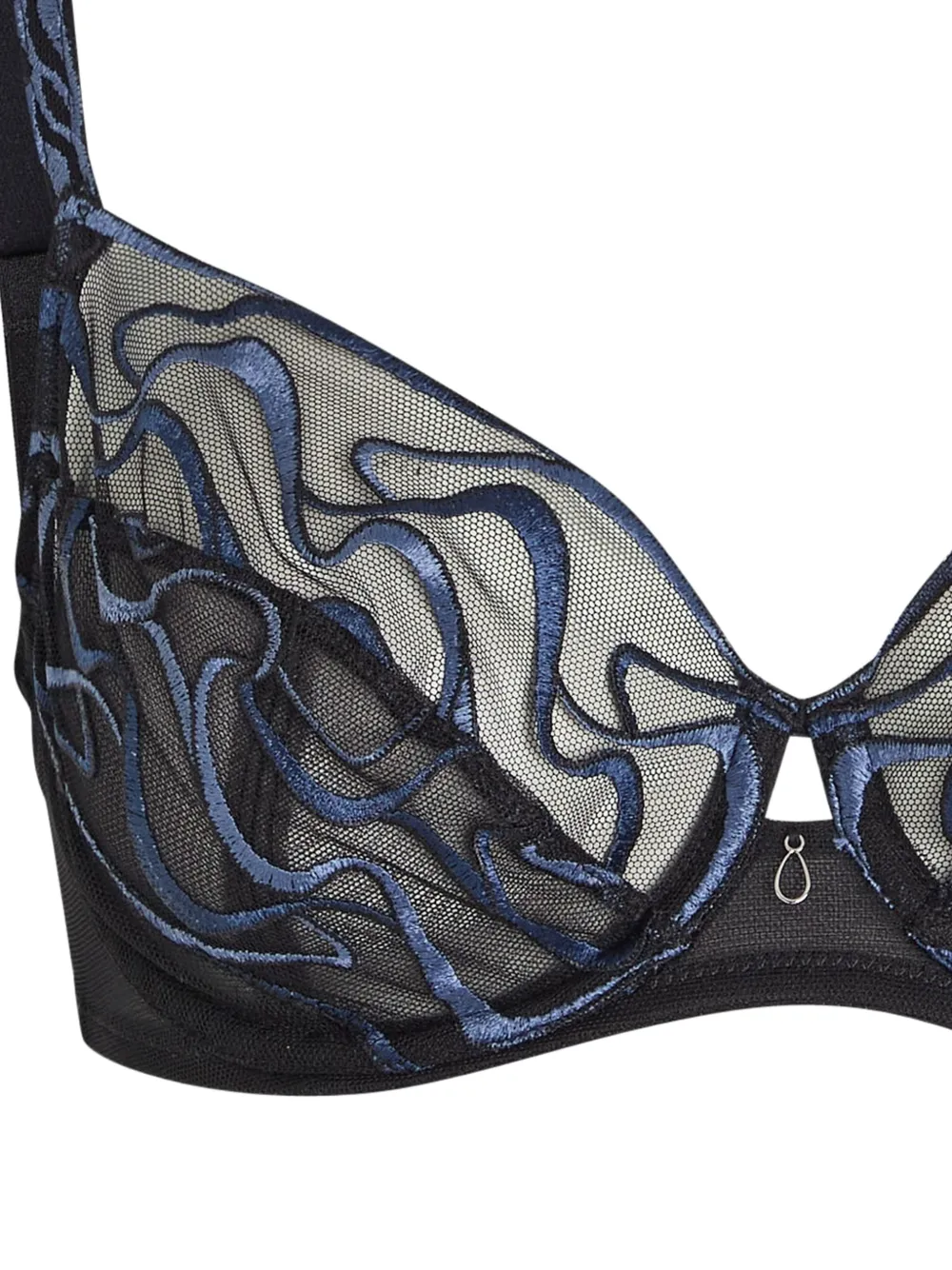  Wacoal Mayumi Embroidered-mesh Underwired Bra - Black 