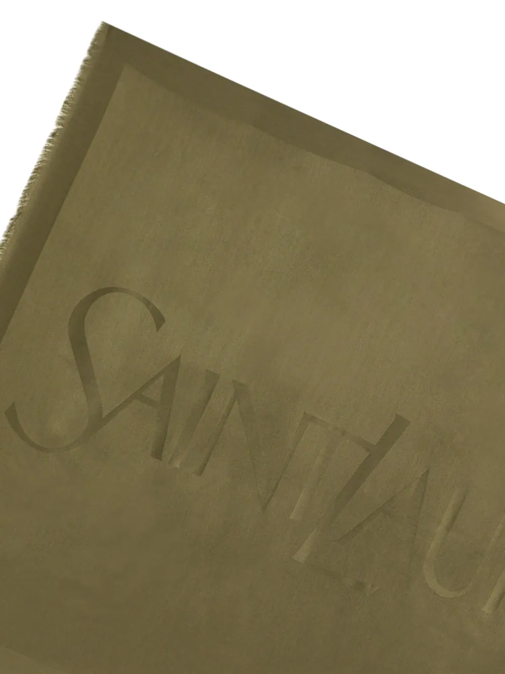 Saint Laurent Sjaal met logo - Groen