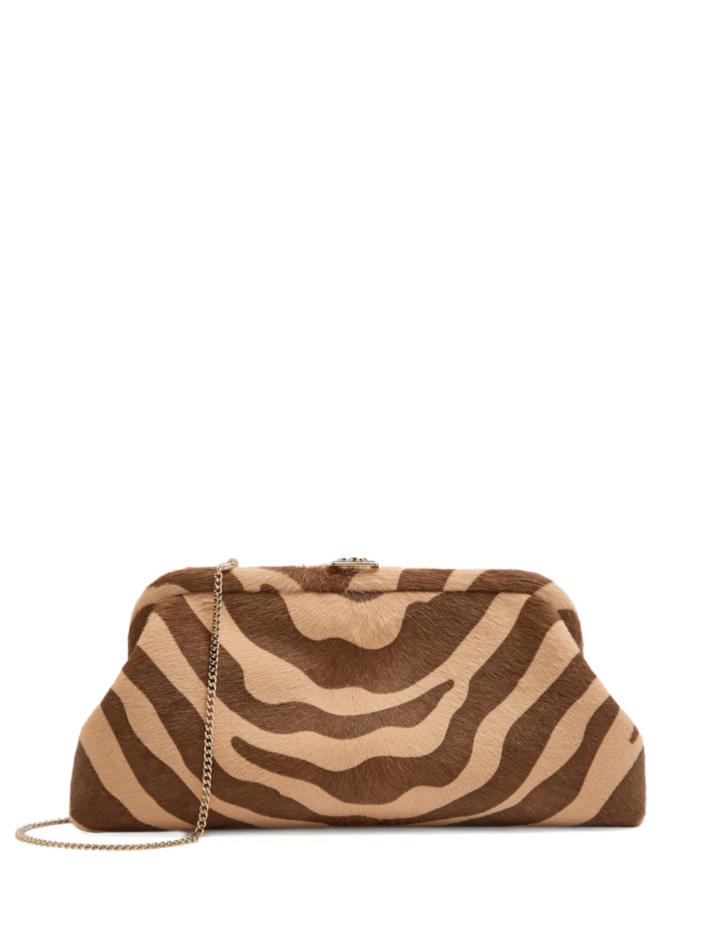 Jimmy Choo Clutch Skylar con stampa - Marrone