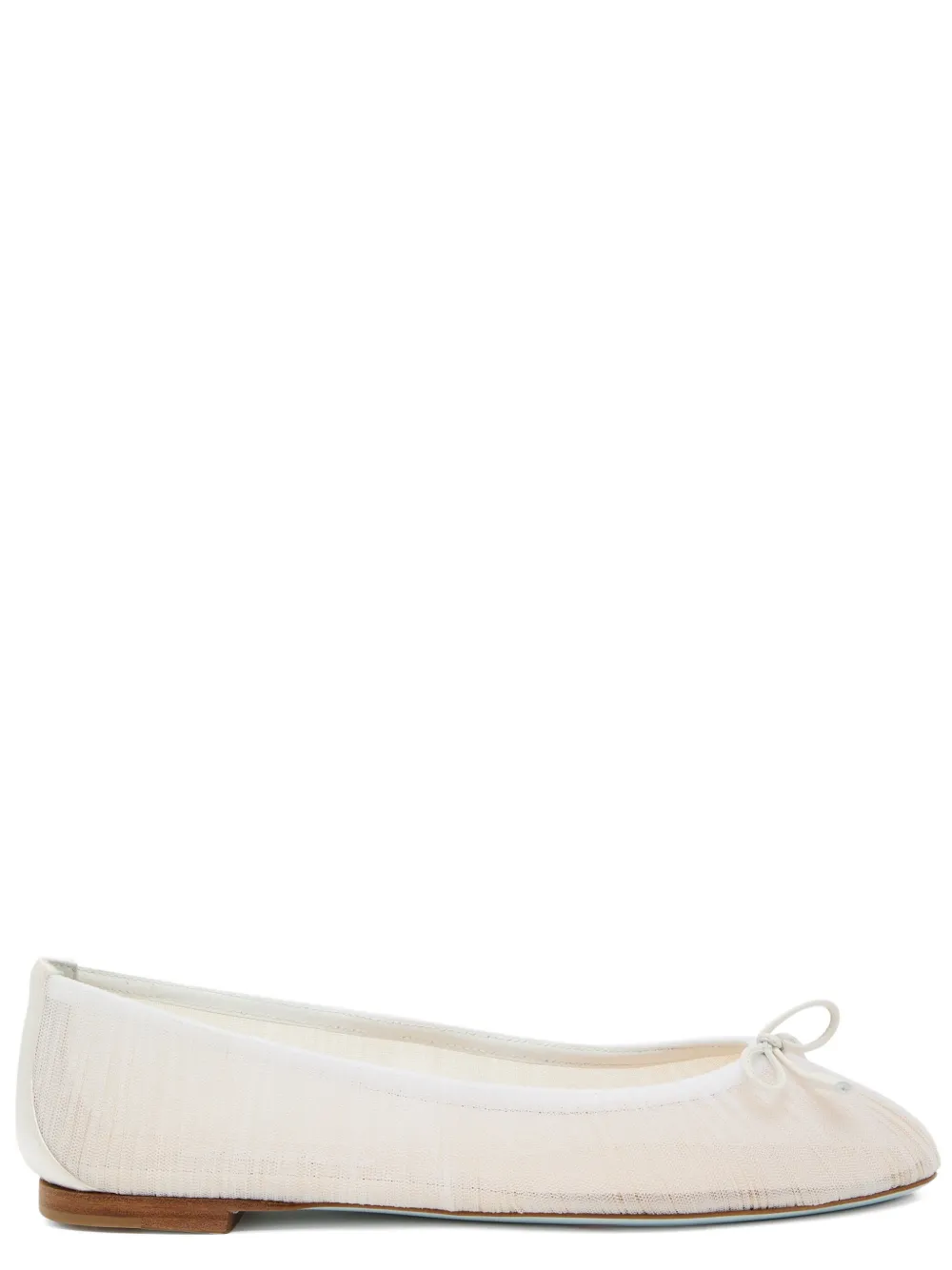 Aquazzura Voile bow-detail ballet flats Wit