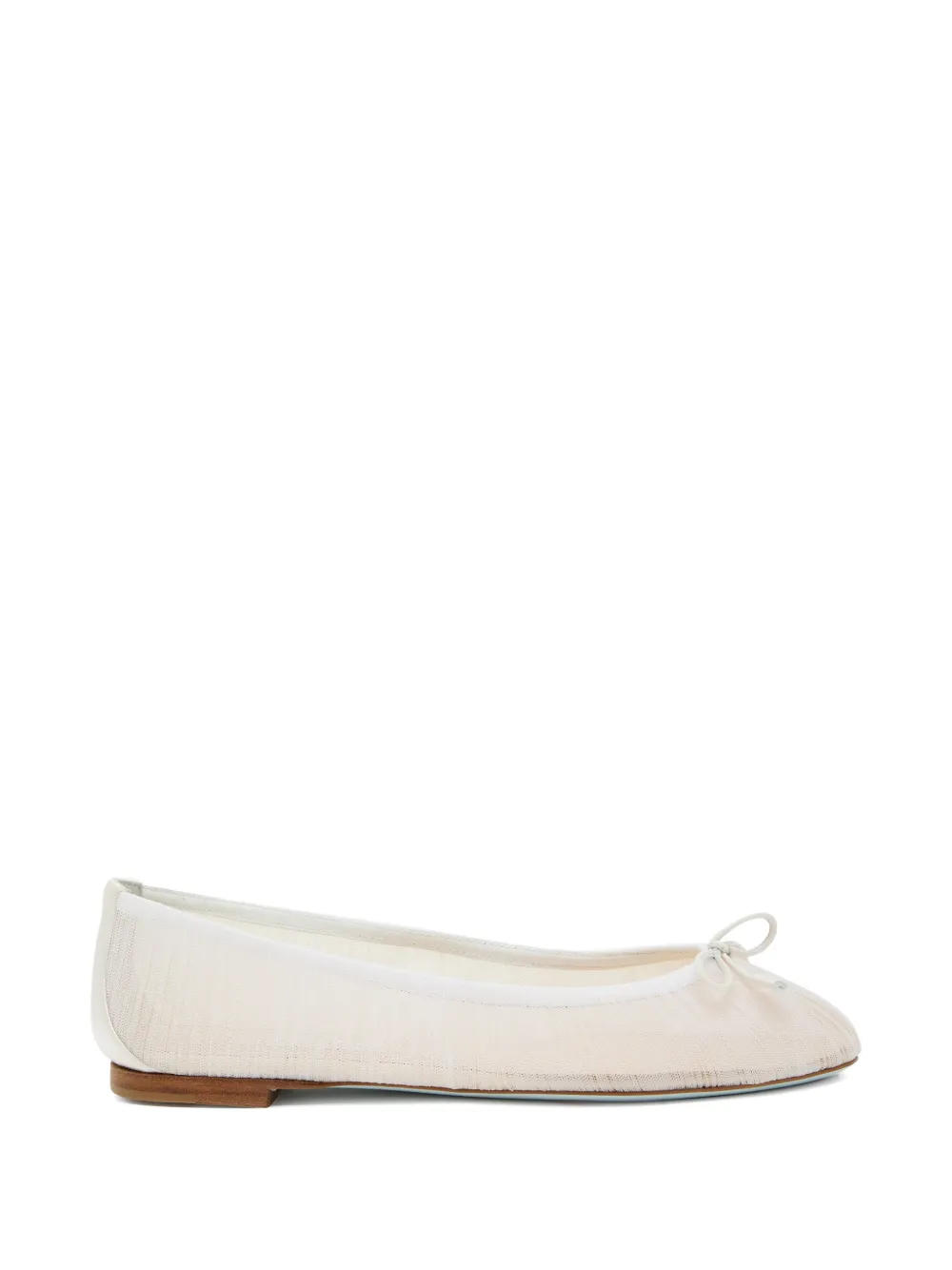 Aquazzura Voile bow-detail ballet flats - Bianco