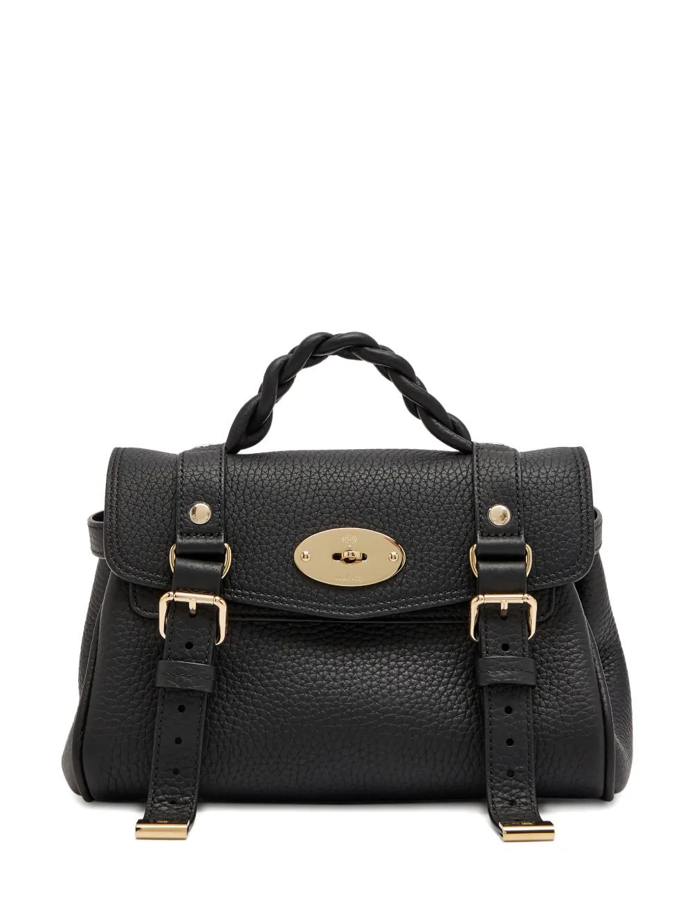 Mulberry Mini Alexa Leather Tote Bag In Black