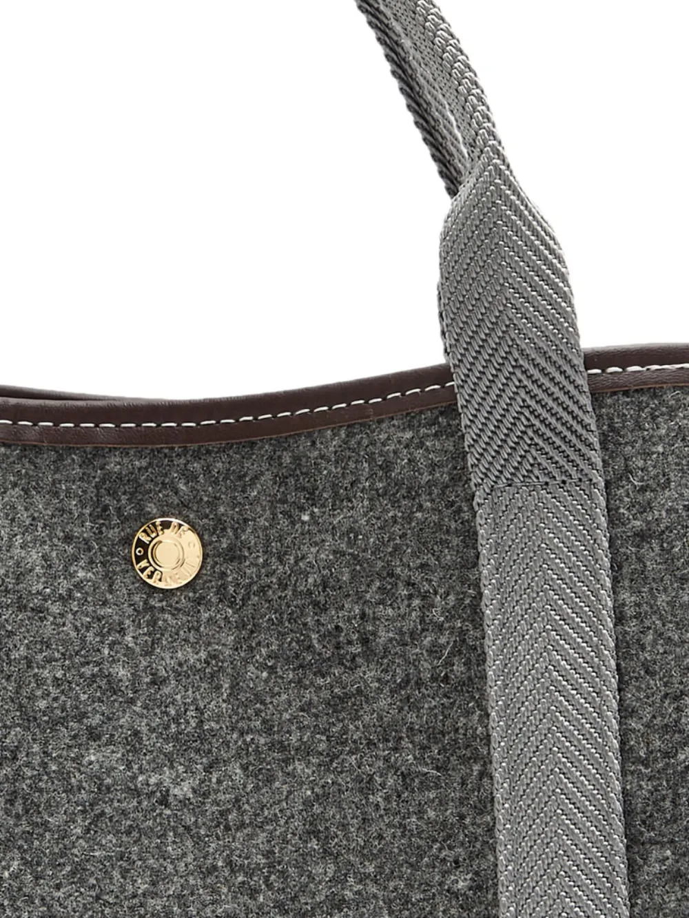 Rue De Verneuil Shopper met visgraatpatroon - Grijs