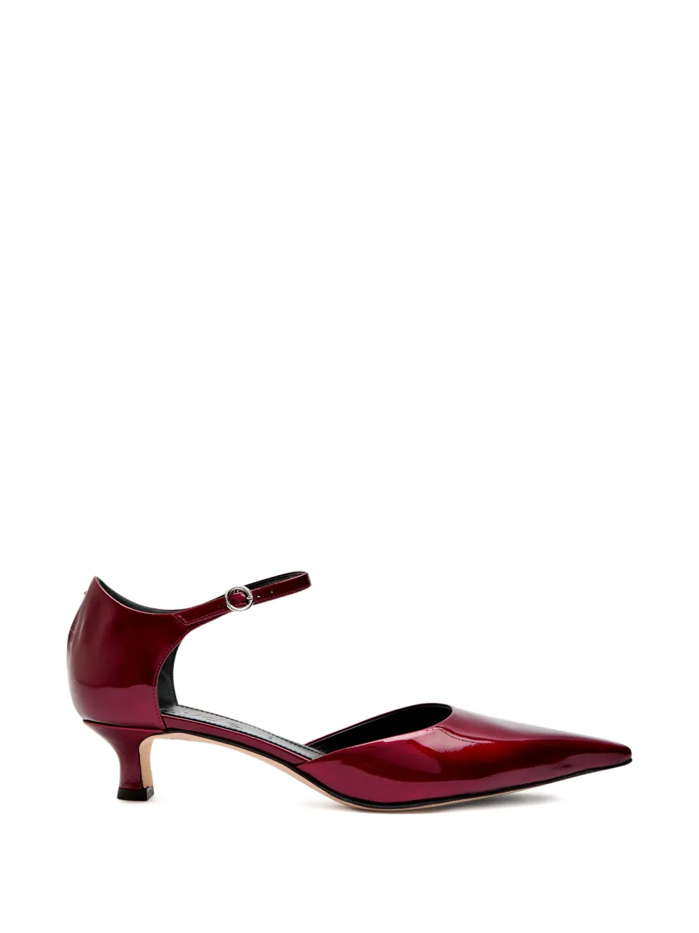 Aeyde Tillie pointed toe strap pumps Rood