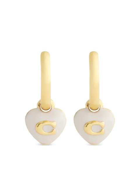 Coach heart earrings