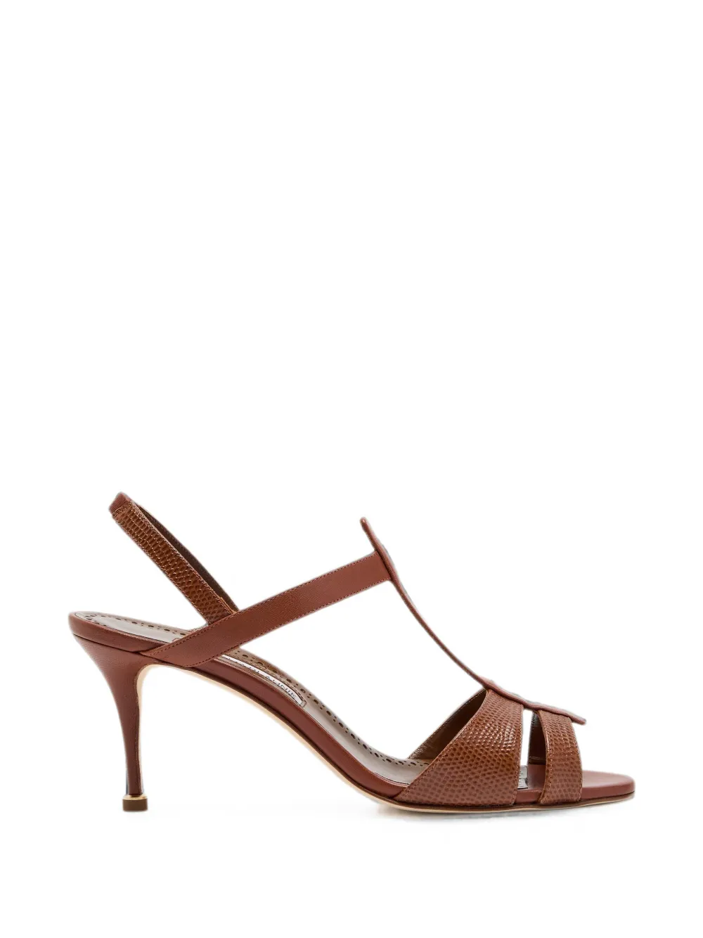 Manolo Blahnik Retauxlo leather heeled sandals Bruin
