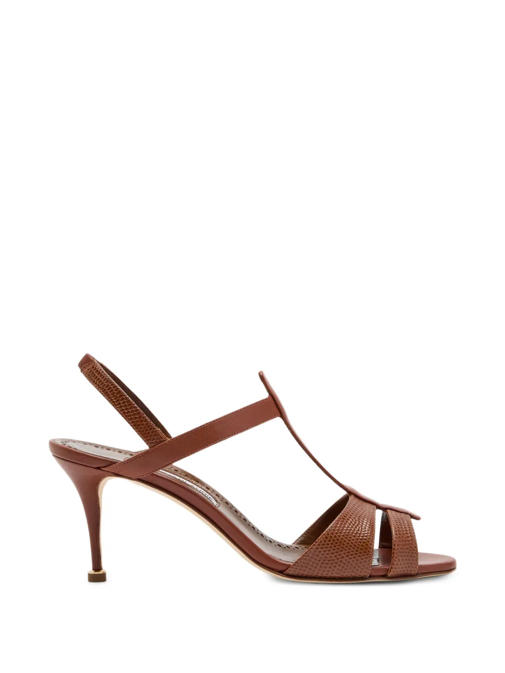 Manolo Blahnik Retauxlo leather heeled sandals - Braun