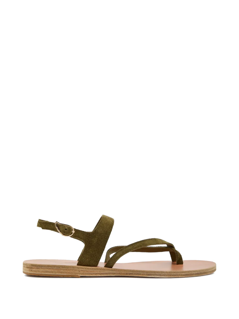 Ancient Greek Sandals Theano slingback suede sandals - Verde