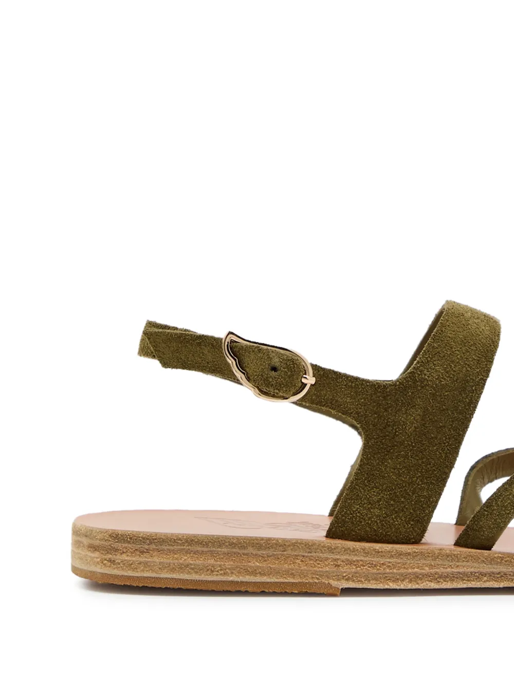 Ancient Greek Sandals Theano slingback suede sandals Groen