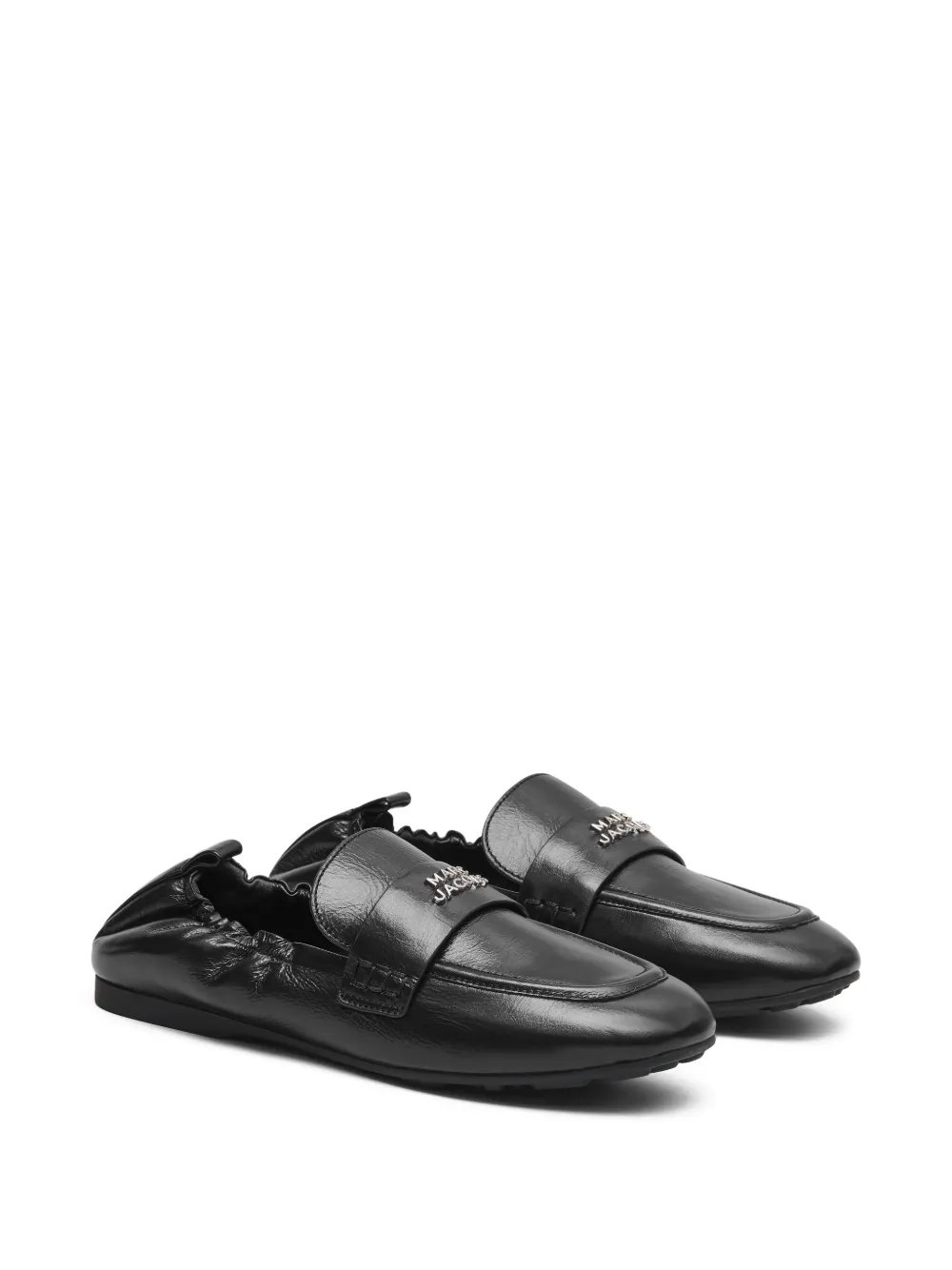 Marc Jacobs Leren loafers met logoplakkaat Zwart