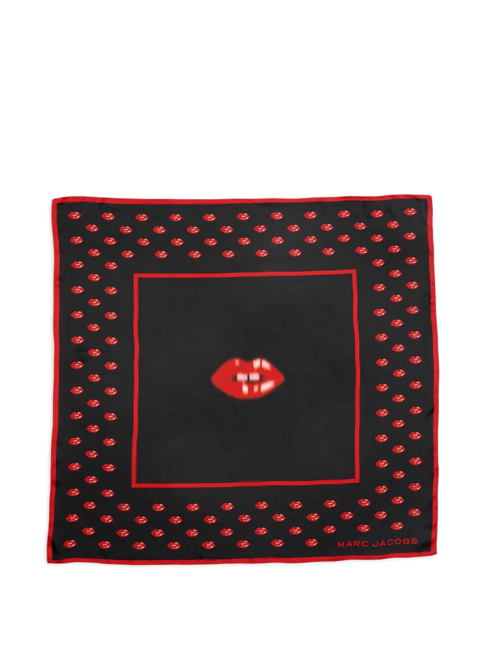 Marc Jacobs lips-print scarf - Nero
