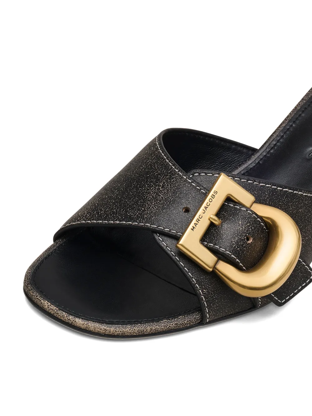 Marc Jacobs The Doll Buckle sandalen met hak Zwart
