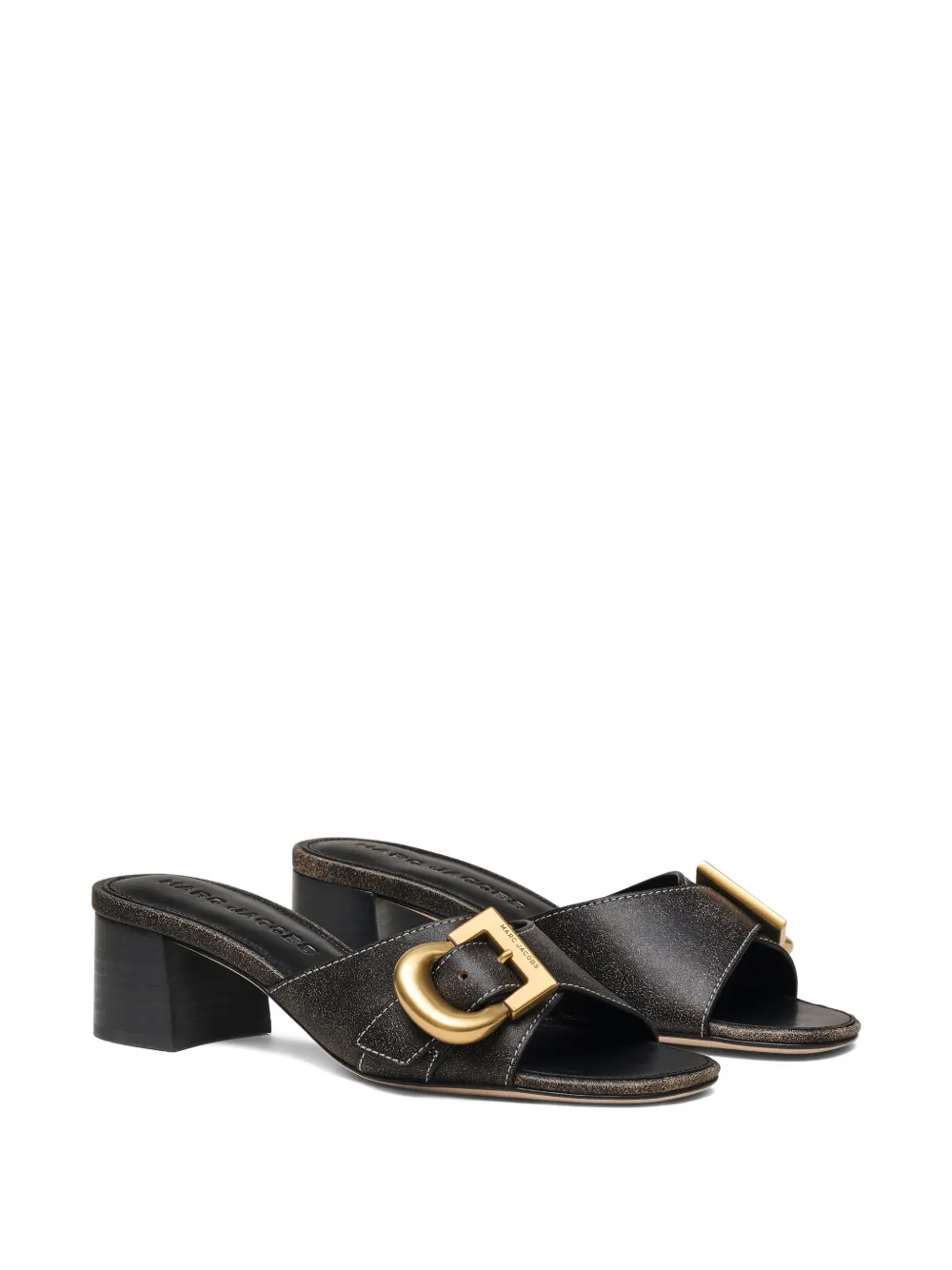 Marc Jacobs The Doll Buckle sandalen met hak Zwart