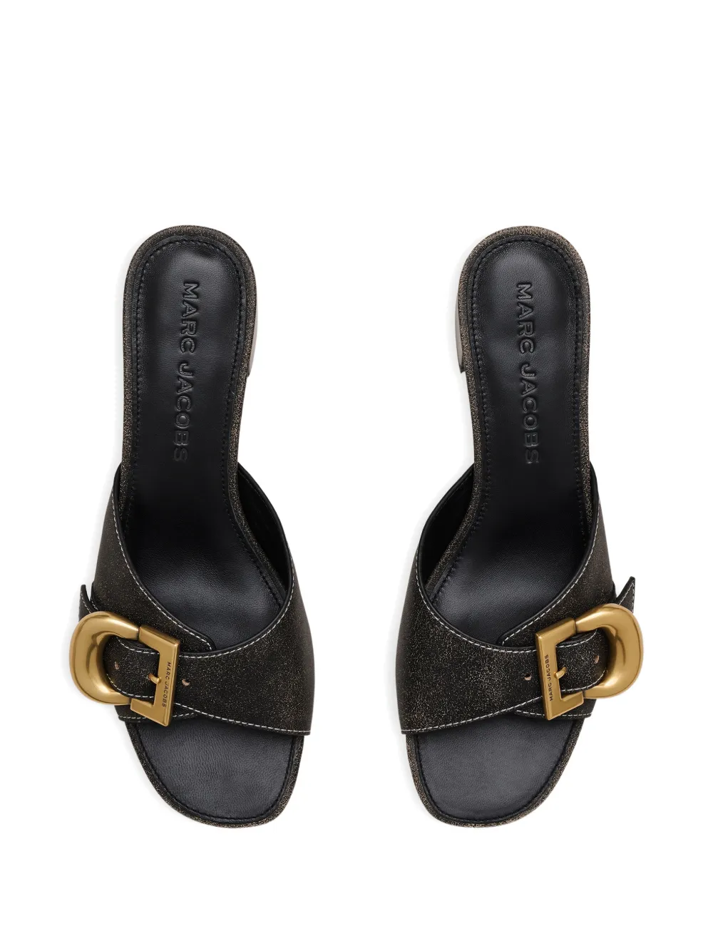 Marc Jacobs The Doll Buckle sandalen met hak Zwart