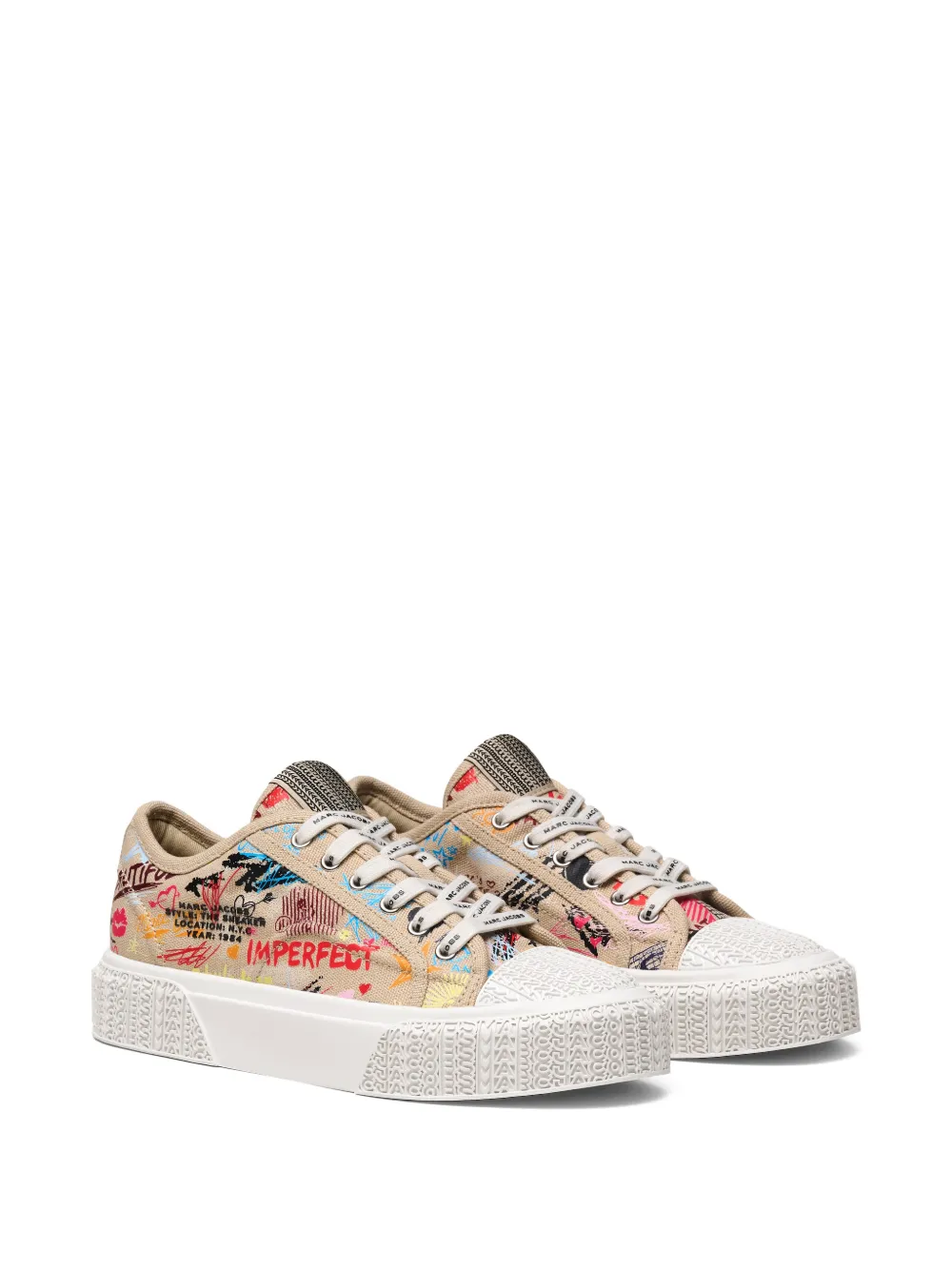 Marc Jacobs The Punk Scribble sneakers Beige